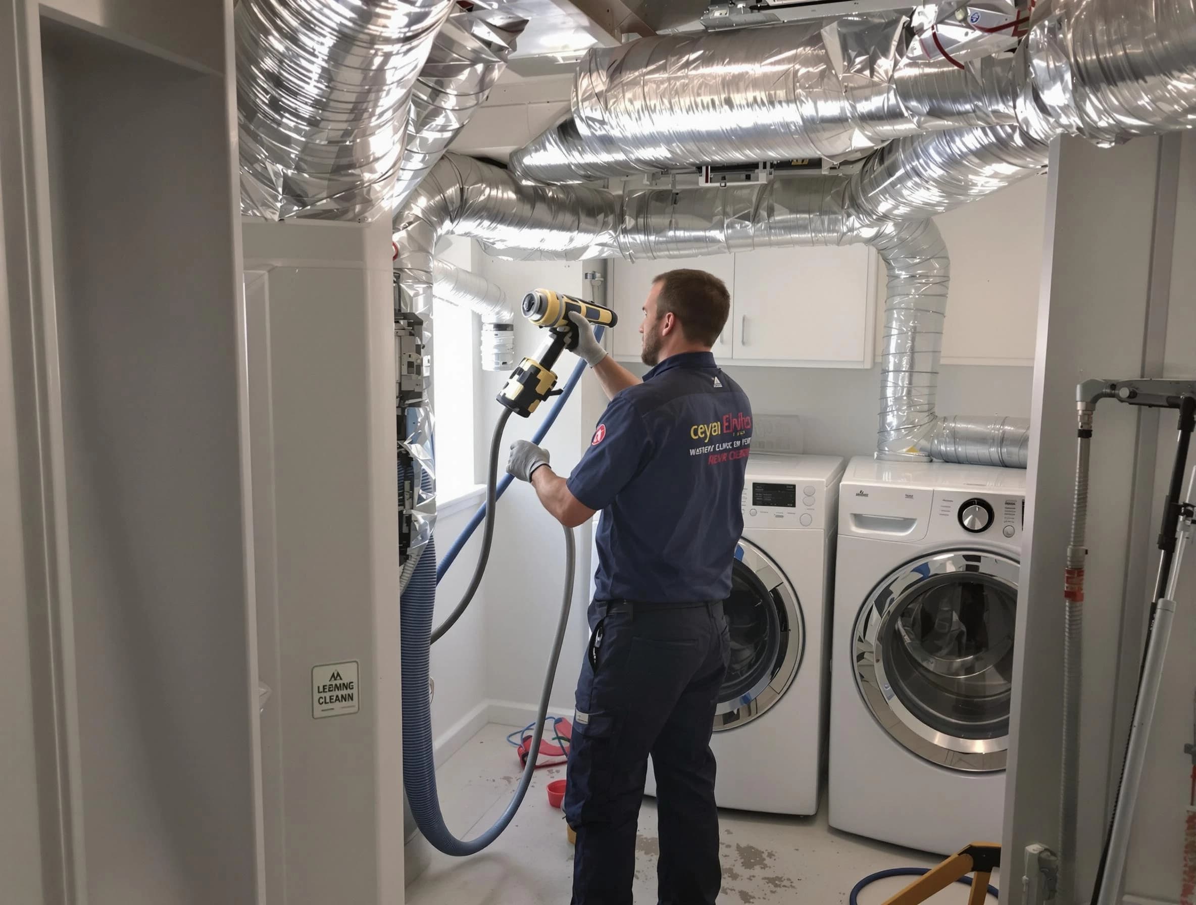 Tuscaloosa Dryer Vent Cleaning specialist using advanced equipment for thorough duct cleaning in Tuscaloosa