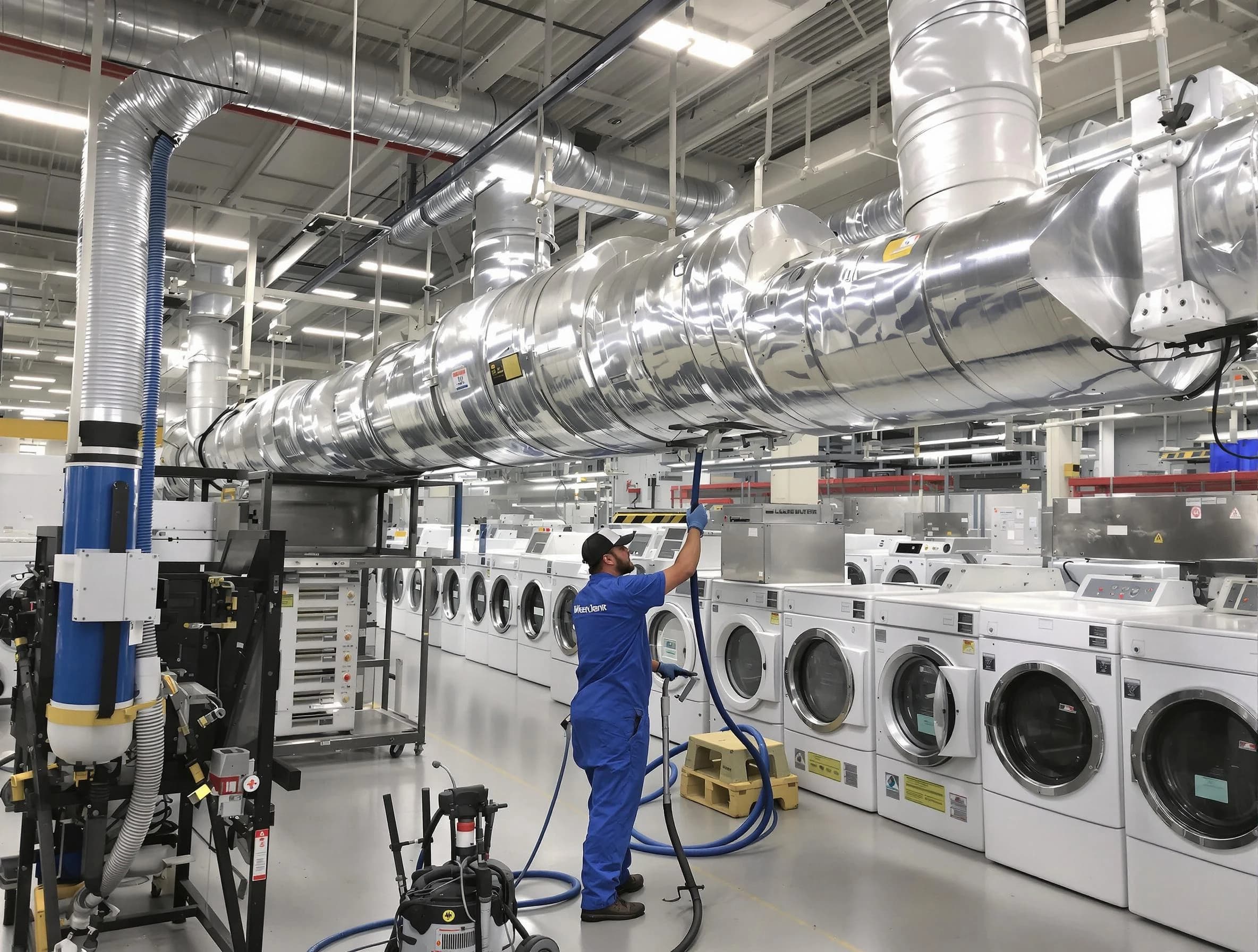Tuscaloosa Dryer Vent Cleaning team performing heavy-duty industrial dryer vent cleaning in Tuscaloosa