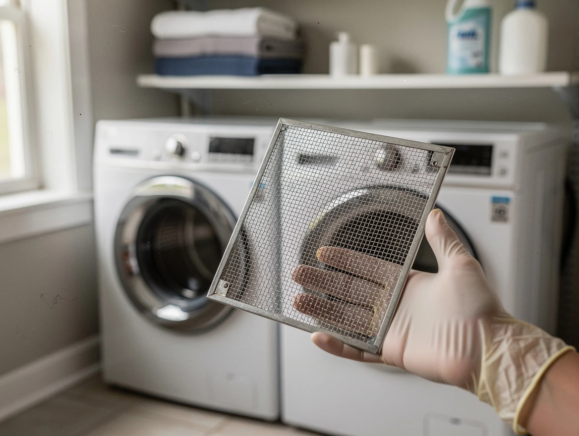 Tuscaloosa Dryer Vent Cleaning specialist performing detailed lint trap cleaning service in Tuscaloosa