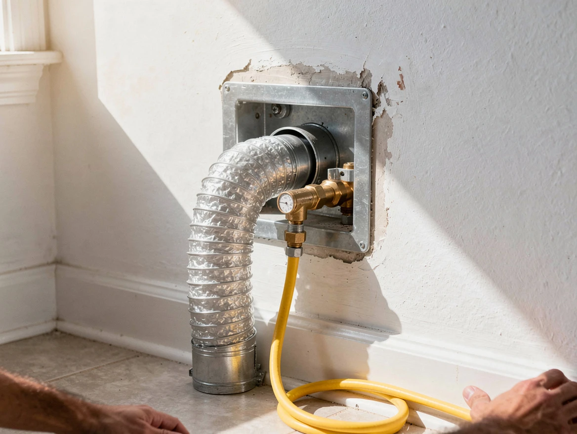 Tuscaloosa Dryer Vent Cleaning certified technician performing specialized gas dryer vent cleaning in Tuscaloosa